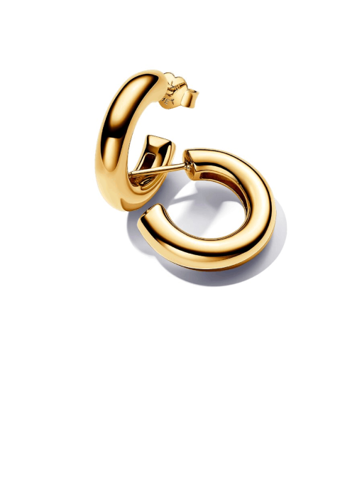 Round Open Hoop Earrings - Image 2