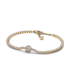 Sparkling Halo Tennis Bracelet