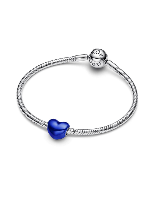 Metallic Blue Heart Charm - Image 7