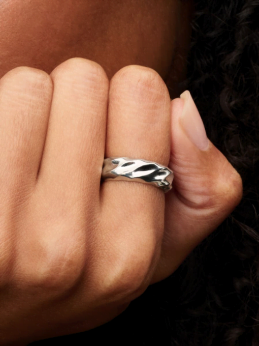 Rippled Wide Band Ring - Image 2
