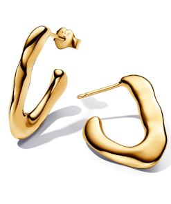 Organically V-shaped Open Hoop Earrings