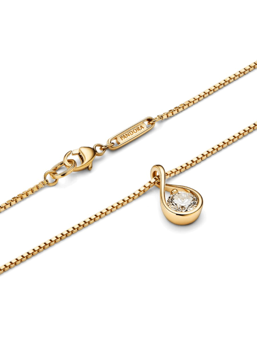 Pandora Infinite 14k Gold Lab-grown Diamond Pendant Necklace - Image 5