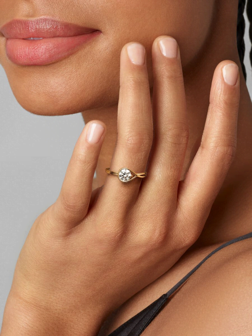 FINAL SALE - Pandora Infinite 14k Gold Lab-grown Diamond Ring - Image 4