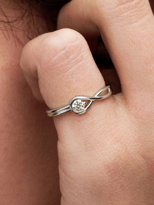 Pandora Infinite Sterling Silver Lab-grown Diamond Ring - Image 2