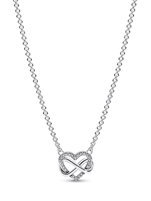 Sparkling Infinity Heart Necklace Set - Image 2
