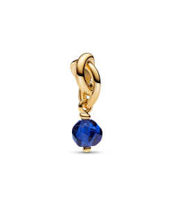 Faceted Blue Eternity Circle Dangle Charm