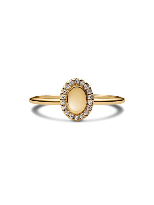 Engravable Oval Halo Ring - Image 8