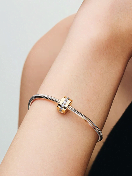 Clear Sparkling Row Clip Charm - Image 2