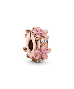 Pink Daisy Spacer Clip Charm