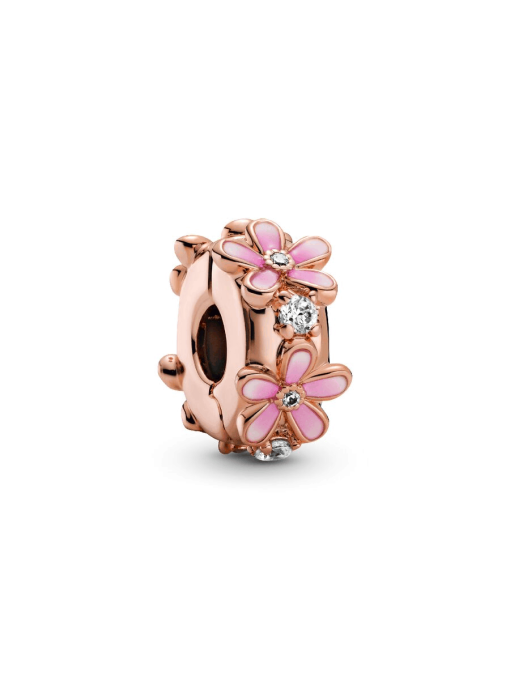Pink Daisy Spacer Clip Charm
