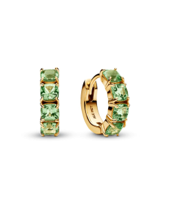 Green Hoop Earrings