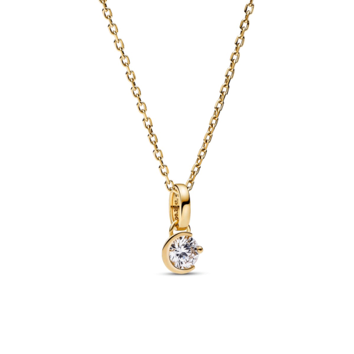 Pandora Talisman Lab-grown Diamond Moon Pendant Necklace 0.25 carat tw 14k Gold - Image 2