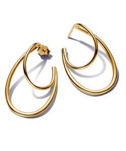 Organically Shaped Double Hoop Earrings