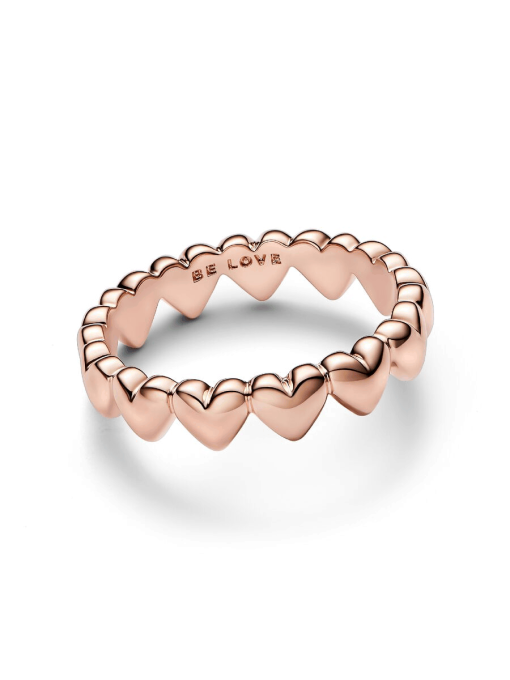 Row of Hearts Ring - Image 5