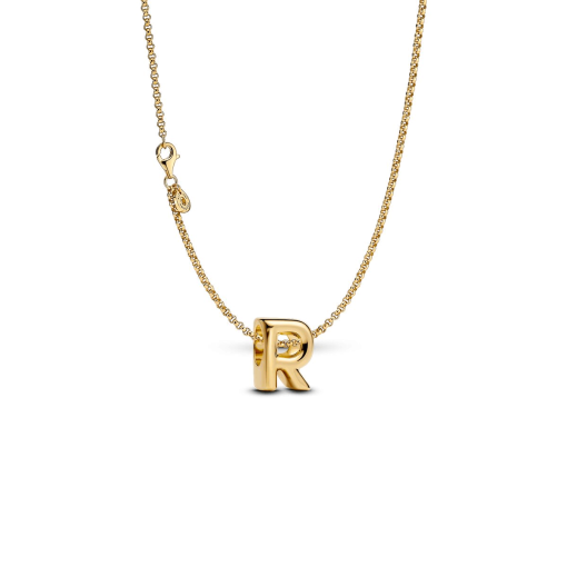 Letter R Charm Necklace