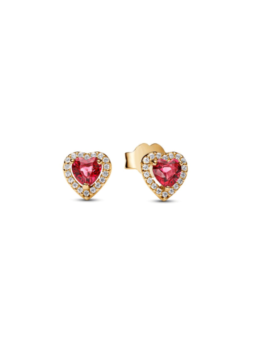 Elevated Heart Stud Earrings - Image 2