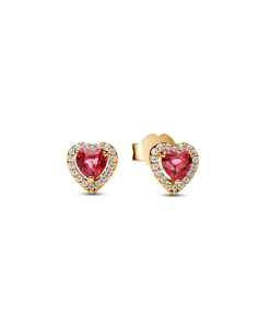 Elevated Heart Stud Earrings