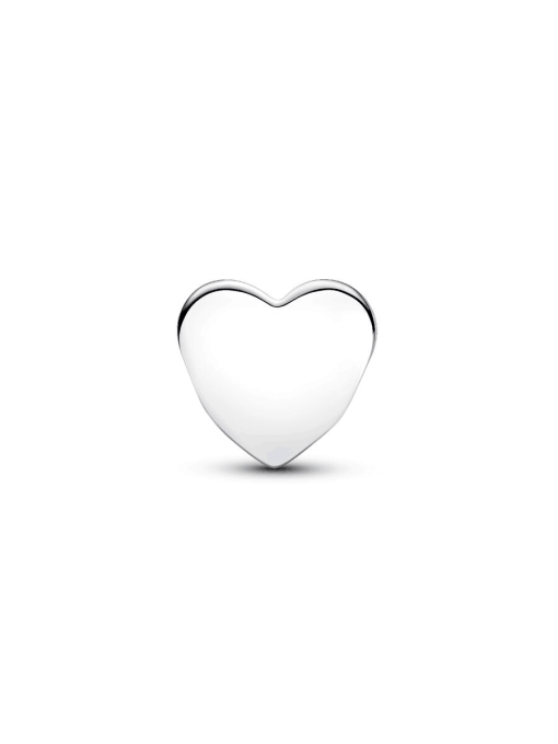 Hope heart sterling silver charm with pink enamel - Image 4