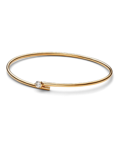 Pandora Nova 14k Gold Lab-grown Diamond Open Bangle