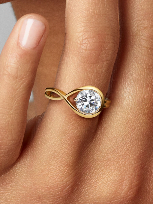 Pandora Infinite 14k Gold Lab-grown Diamond Ring - Image 2
