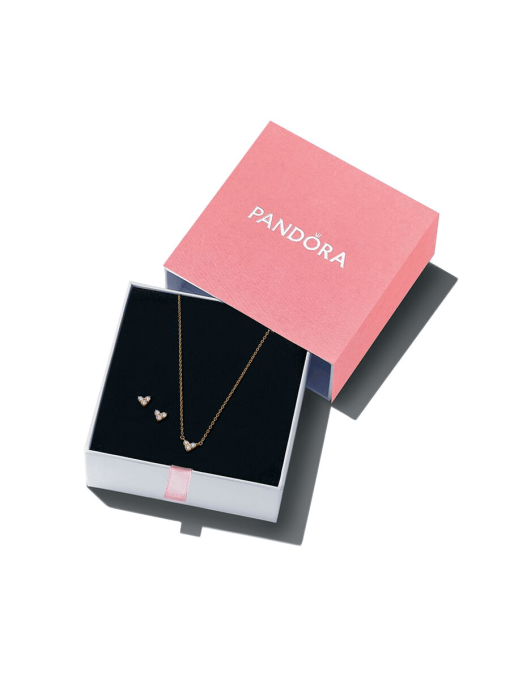 Triple Stone Heart Gift Set