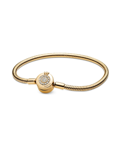 Pandora Moments Sparkling Crown O Snake Chain Bracelet