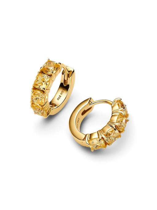 Yellow Hoop Earrings - Image 5