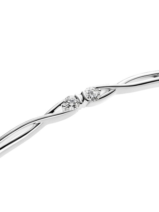 Pandora Infinite Sterling Silver Double-Facing Lab-grown Diamond Bangle - Image 5