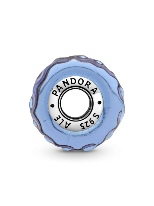 Wavy Lavender Murano Glass Charm - Image 6