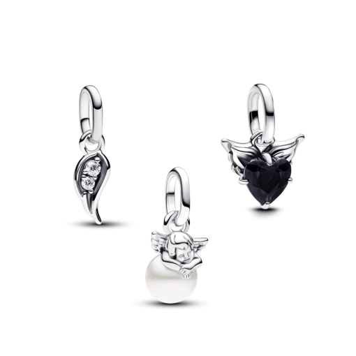 Angel Wings Charm Trio