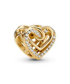 Sparkling Entwined Hearts Charm
