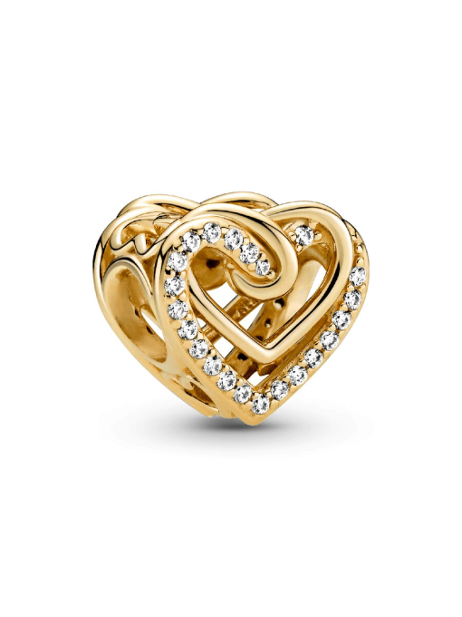 Sparkling Entwined Hearts Charm